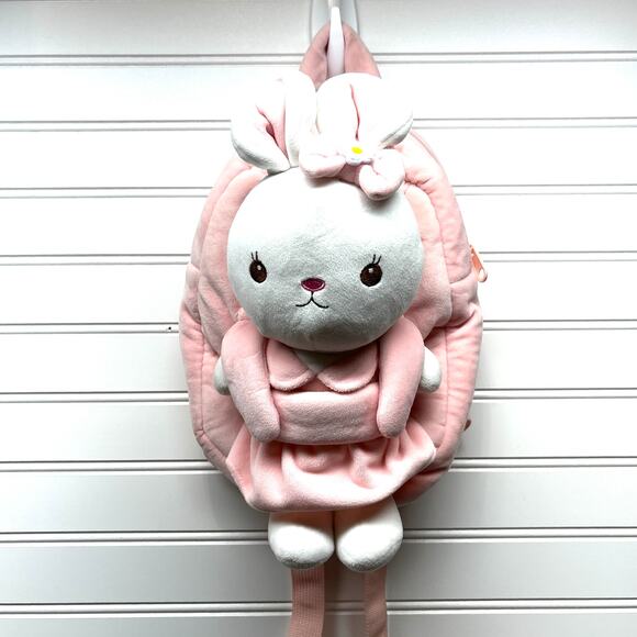Gloveleya Other - Gloveleya Toddler Stuffed Bunny Pale Pink Soft Backpack 9”